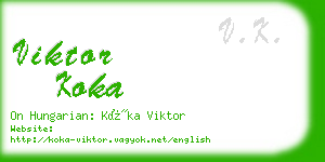 viktor koka business card